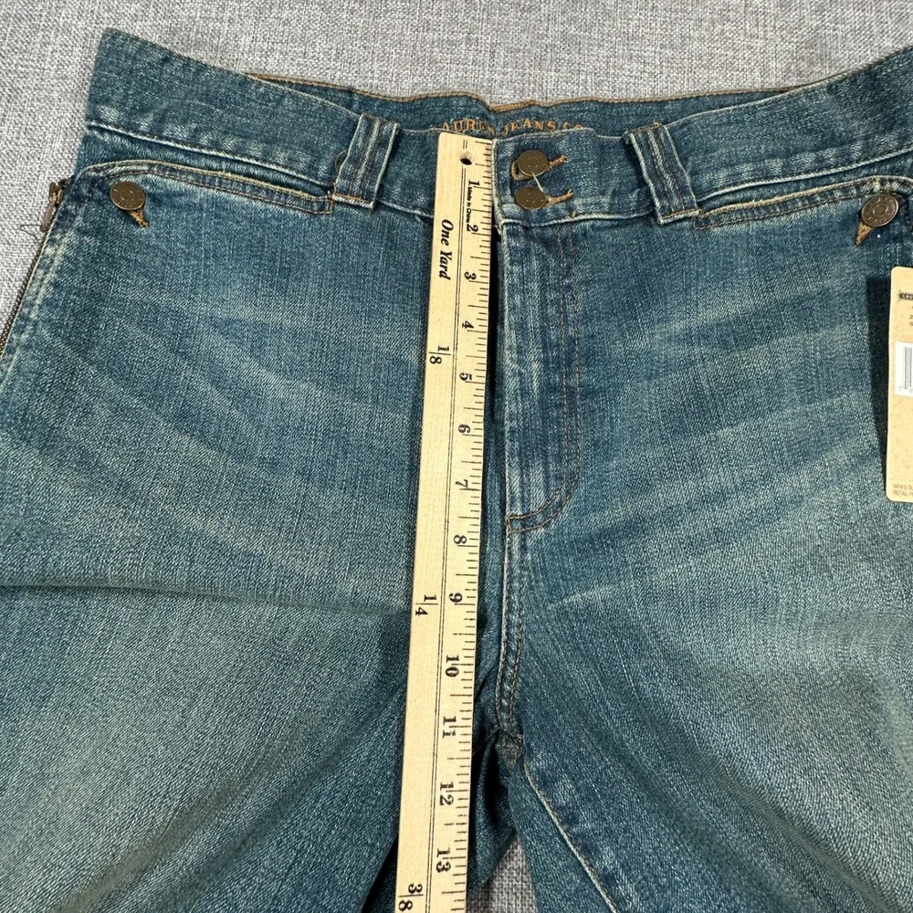 Vintage Lauren Ralph Lauren Denim Bermuda Shorts Womens 12 Chelsea Side Zip NEW